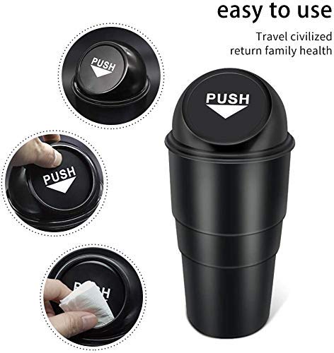 Car Trash Bin Can Holder Dustbin - Black (L 17 x W 6.5 cms)(Plastic, Manual-Lift)