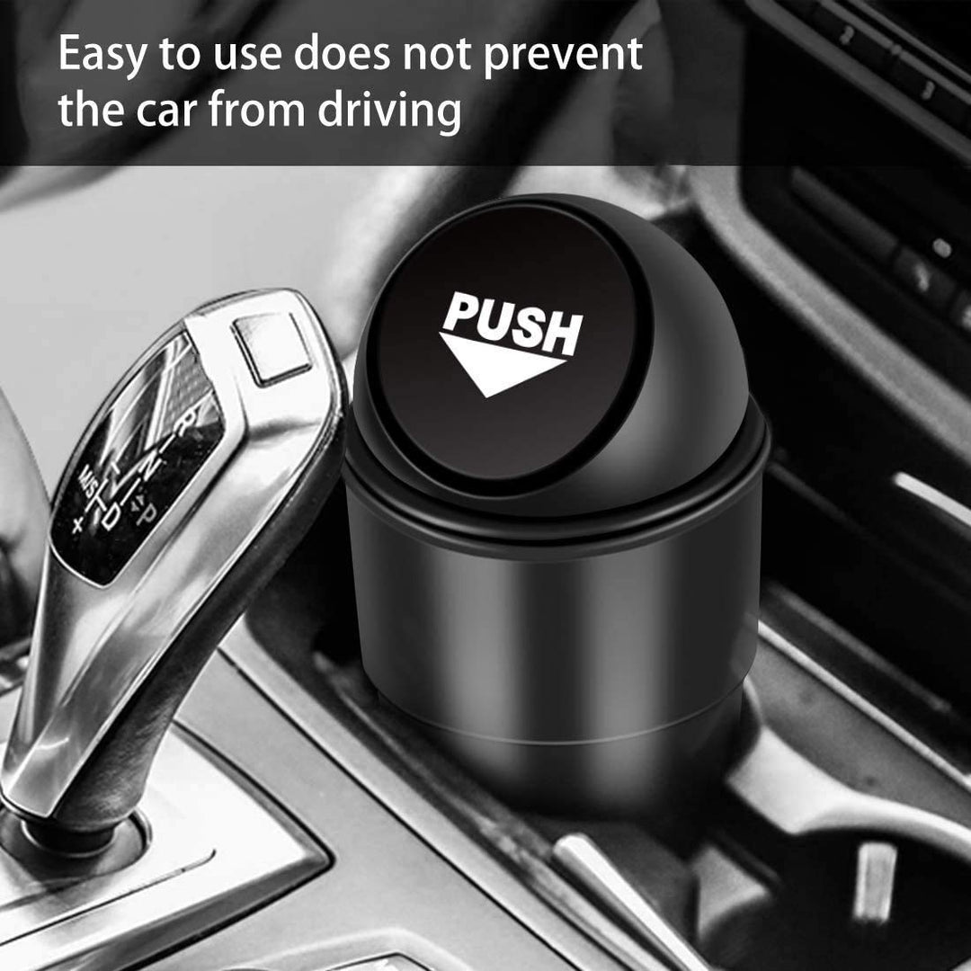 Car Trash Bin Can Holder Dustbin - Black (L 17 x W 6.5 cms)(Plastic, Manual-Lift)