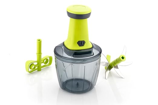 Manual Push Chopper for Vegetables & Fruits, Hand Press Chopper with Lock & Unlock System